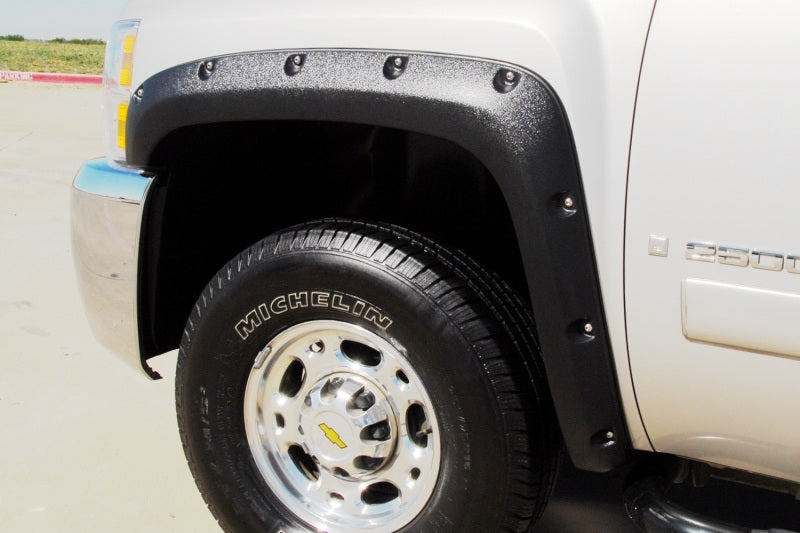 Lund 07-13 Chevy Silverado 1500 RX-Rivet Style Smooth Elite Series Fender Flares - Black (2 Pc.)