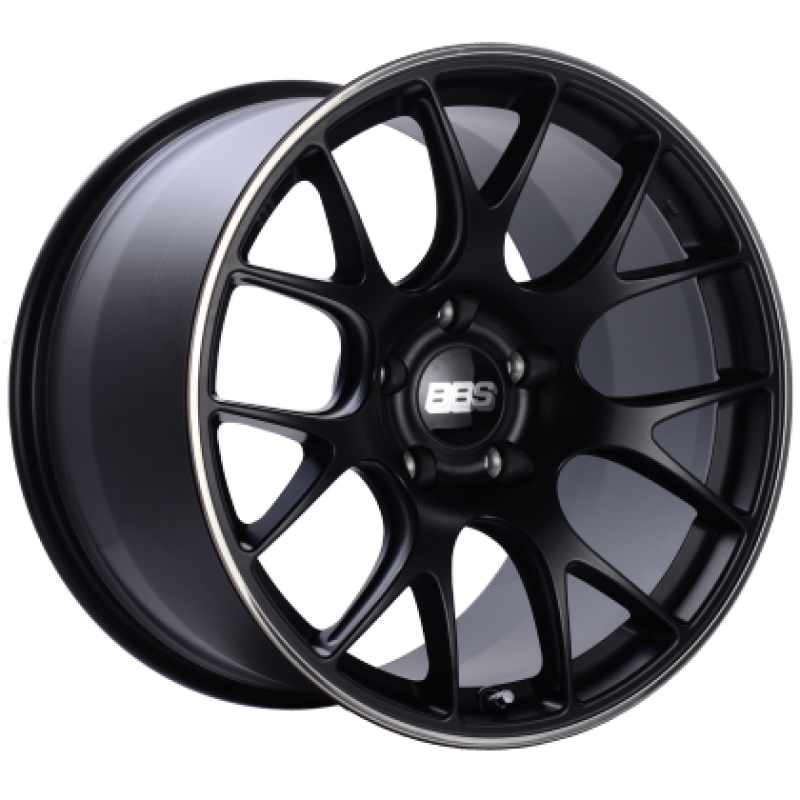 BBS CH-R 20x9 5x112 ET25 CB66.5 Satin Black Polished Rim Protector Wheel