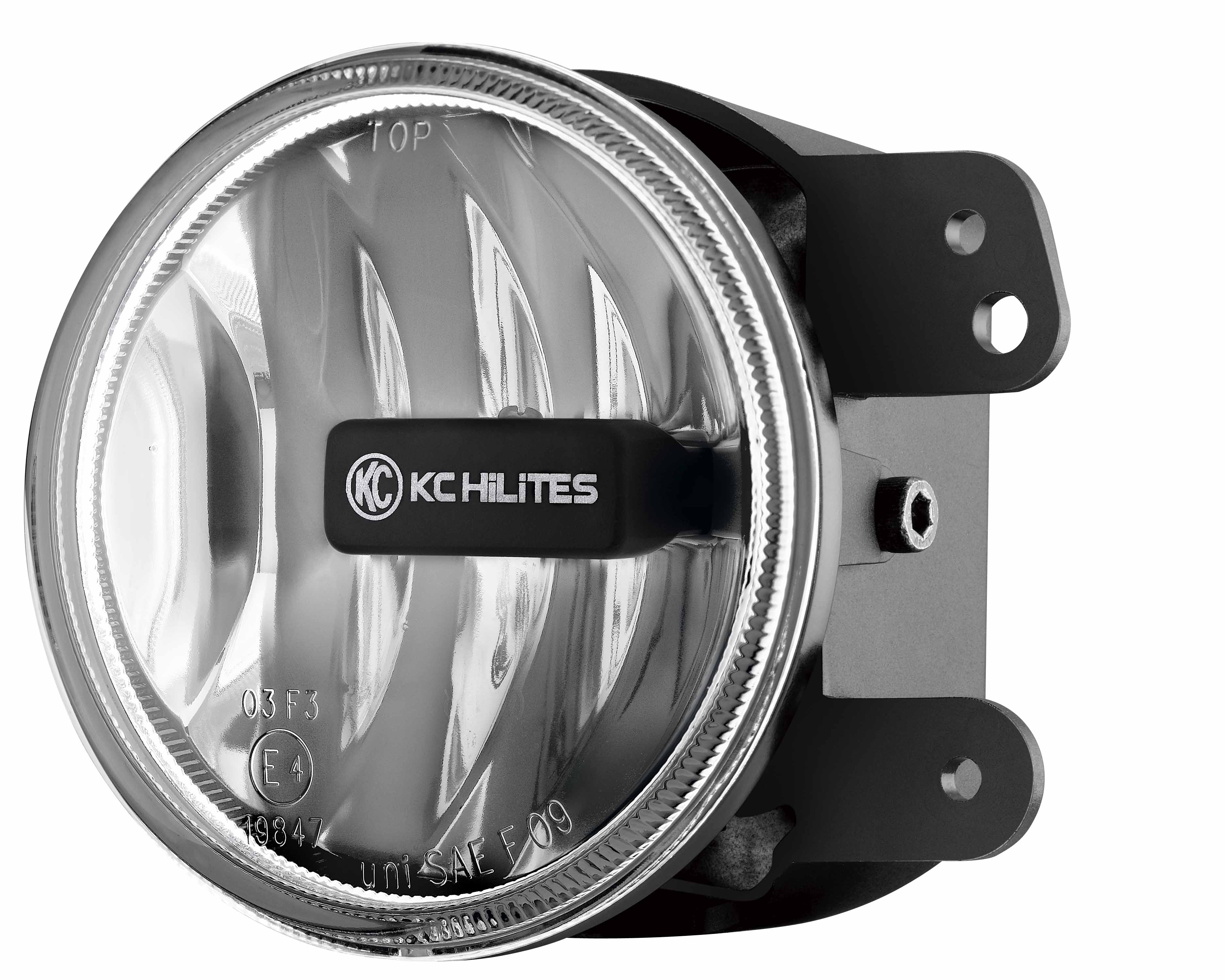 KC Hilites 4 In Gravity LED G4 - 2-Light System - SAE/ECE - 10W Fog Beam - For 07-09 Jeep JK