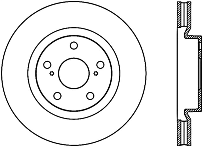 StopTech Power Slot 07-13 Lexus ES250/300/330/350 / 11-13 Scion tC Slotted Left Fr CRYO-STOP Rotor