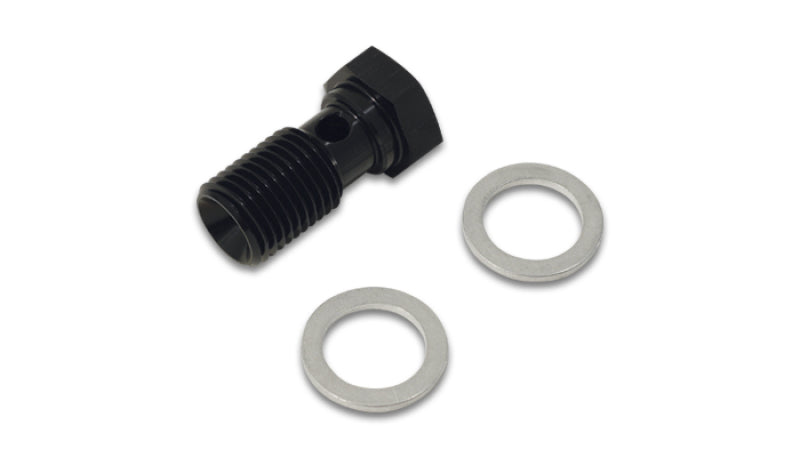 Vibrant Aluminum Banjo Bolt w/ 2 Washers (M12x1.25 20mm LG) - Anodized Black-Vibrant-797 Offroad