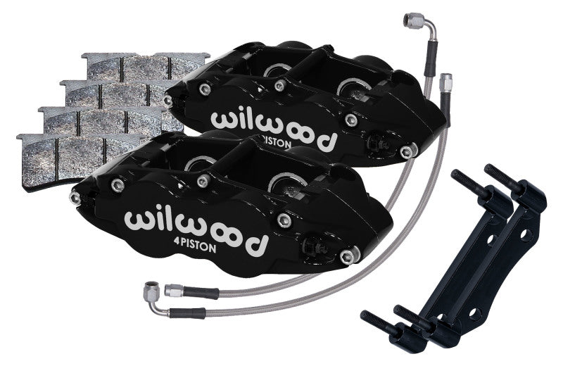 Wilwood 84-89 Porsche 911 Front Superlite Caliper Kit 3.5in MT - Black