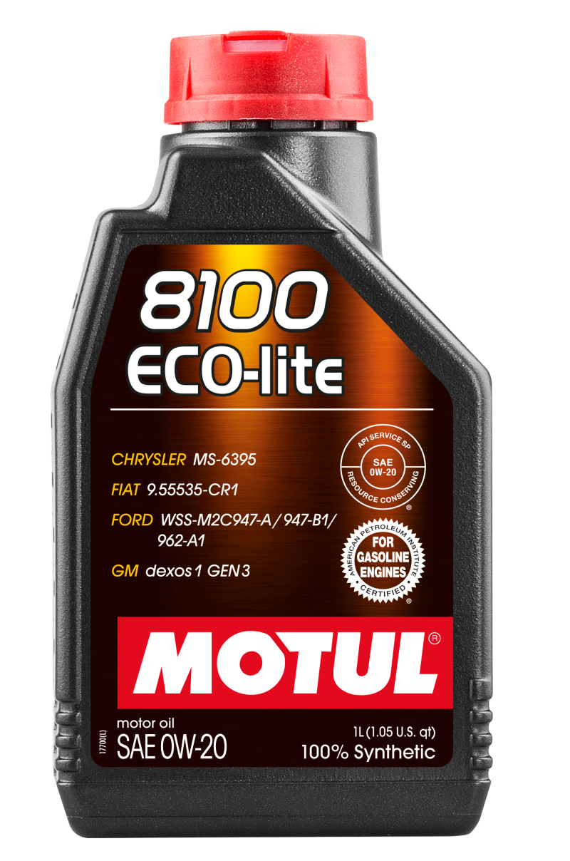 Motul 1L Synthetic Engine Oil 8100 0W20 ECO-LITE