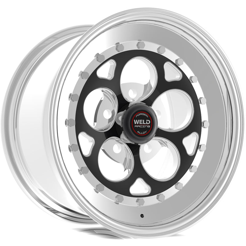 Weld Magnum III 15x5 / 5x4.75 BP / 2.5in. BS Black Wheel - Non-Beadlock