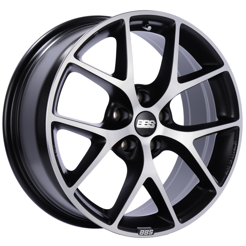 BBS SR 18x8 5x120 ET32 Satin Black Diamond Cut Face Wheel -82mm PFS/Clip Required