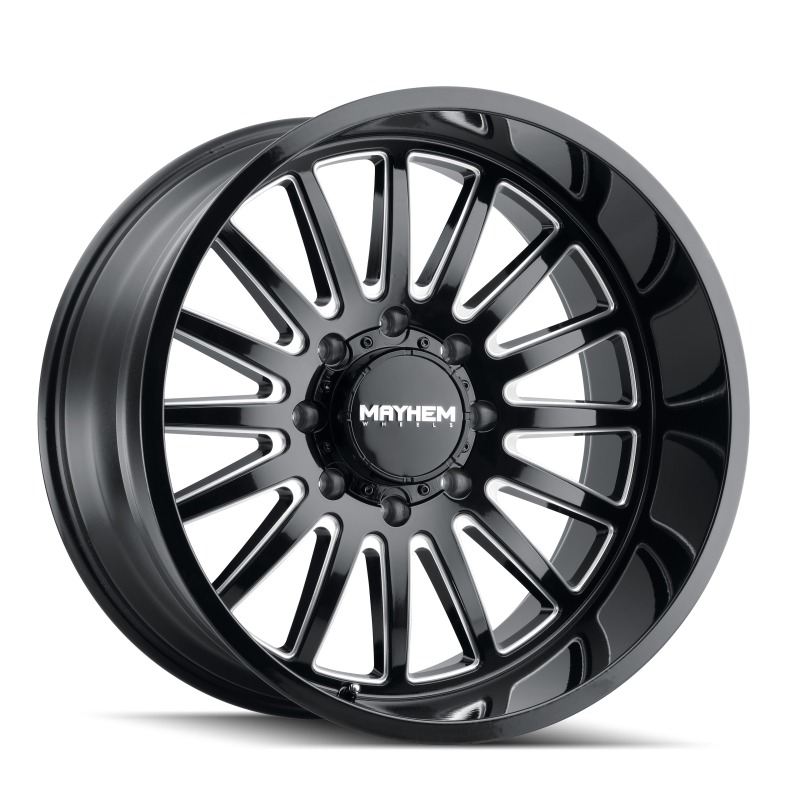 Mayhem 8114 Utopia 20x9 / 8x165.1 BP / 18mm Offset / 125.2mm Hub Black w/ Milled Spokes Wheel