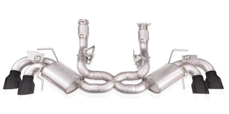 Stainless Works 20-21 Chevrolet Corvette C8 6.2L Redline Cat-Back Exhaust w/ Matte Black Tips-Stainless Works-797 Offroad