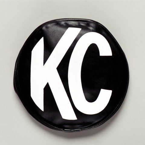 KC Hilites 6 In Light Cover - Soft Vinyl - Black / White KC Logo