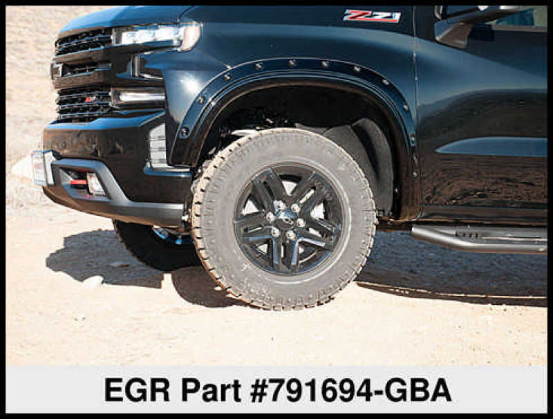 EGR 19-22 Chevrolet Silverado 1500 Traditional Bolt-On Look Fender Flares Black Set Of 4