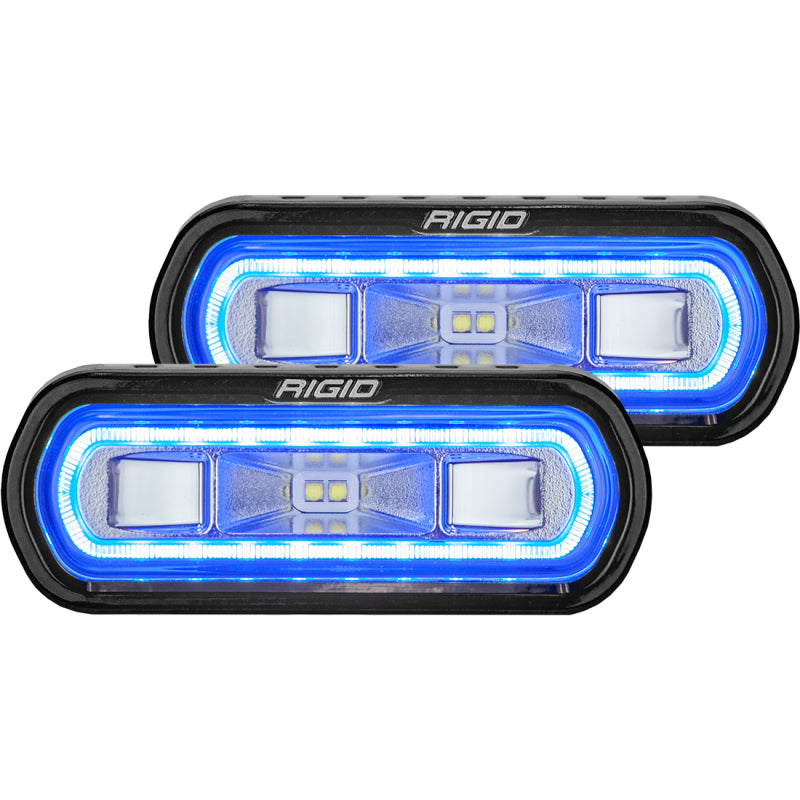 Rigid Industries SR-L Series Surface Mount LED Spreader Pair w/ Blue Halo - Universal-Rigid Industries-797 Offroad