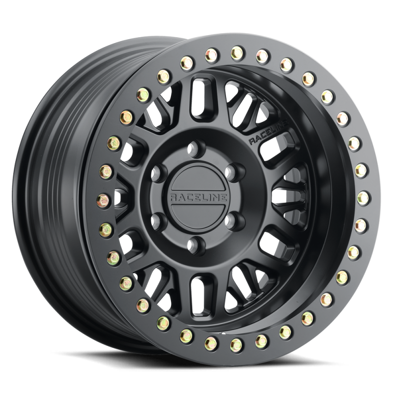 Raceline RT951B Ryno 17x9in / 8x165.1 BP / -38mm Offset / 130.8mm Bore - Satin Black Beadlock Wheel