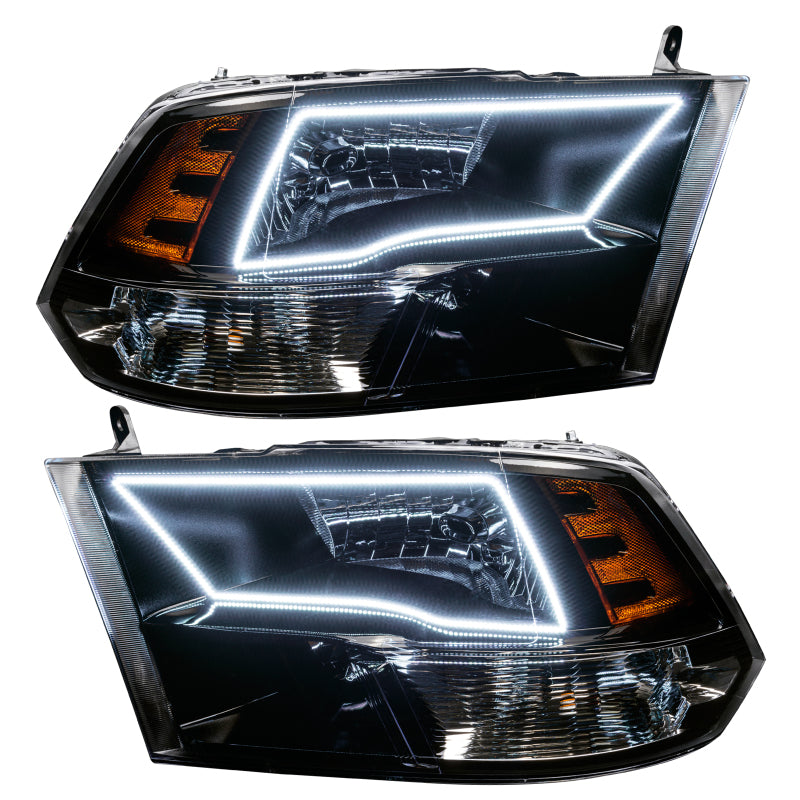 Oracle Lighting 09-18 RAM 1500 Sport ColorSHIFT Halo Headlights - Blk Housing w/RF Controller