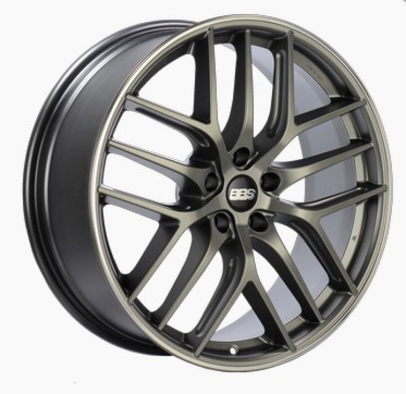 BBS CC-R 20x9 5x114.3 ET32 Satin Platinum Polished Rim Protector Wheel -82mm PFS/Clip Required