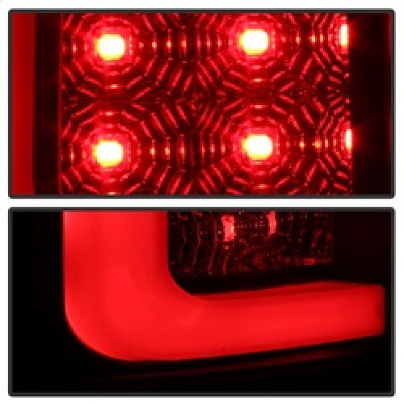 Spyder 07-13 GMC Sierra 1500 V2 Light Bar LED Tail Lights - Blk Smoke (ALT-YD-GS07V2-LBLED-BSM)