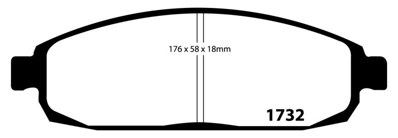 EBC 05-10 Jeep Commander 3.7 Yellowstuff Front Brake Pads