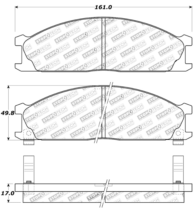 StopTech Street Touring 85-91 Nissan D21/720/Pathfinder Front Brake Pads