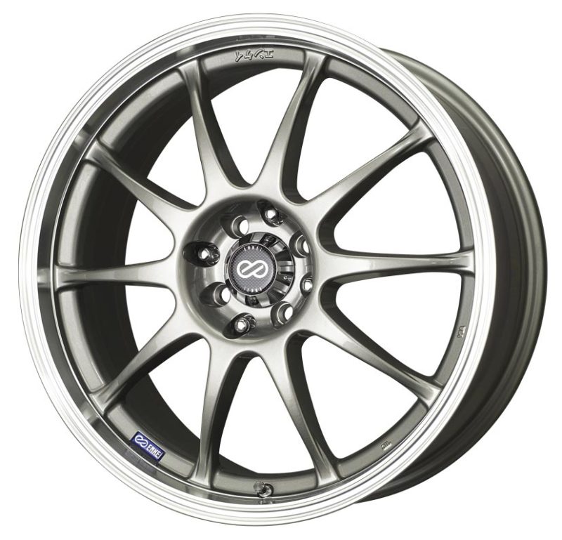 Enkei J10 16x7 5x108/115 38mm Offset 72.6mm Bore Dia Silver w/ Machined Lip Wheel