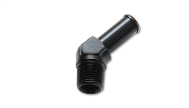 Vibrant 3/8 NPT to 1/2in Barb Straight Fitting 45 Deg Adapter - Aluminum-Vibrant-797 Offroad