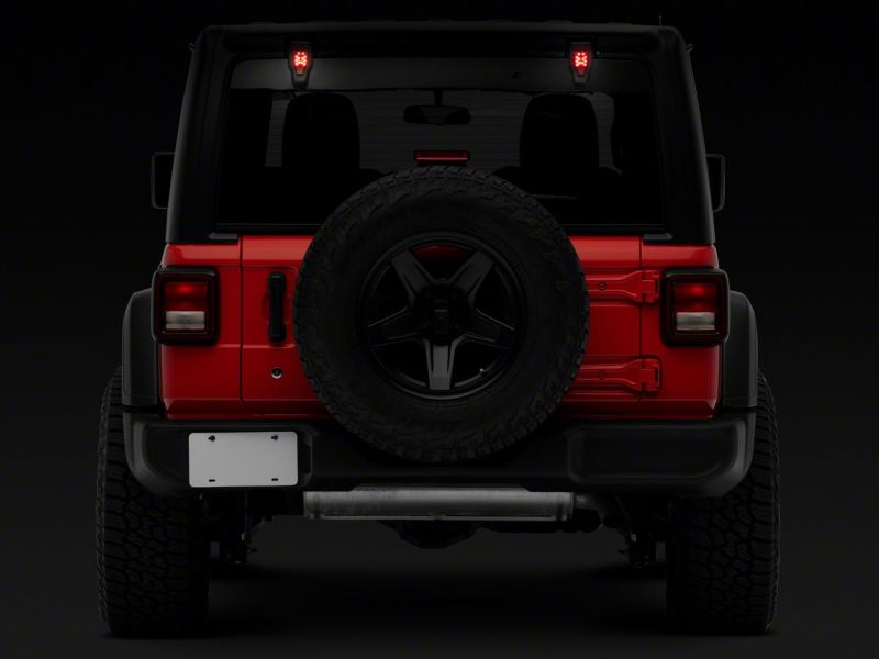 Raxiom 18-23 Jeep Wrangler JL Axial Series Rear Window Glass Hinge LED Lights