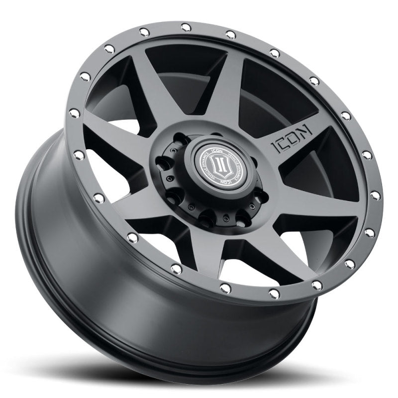 ICON Rebound 20x9 8x6.5 12mm Offset 5.5in BS 121.40mm Bore Satin Black Wheel