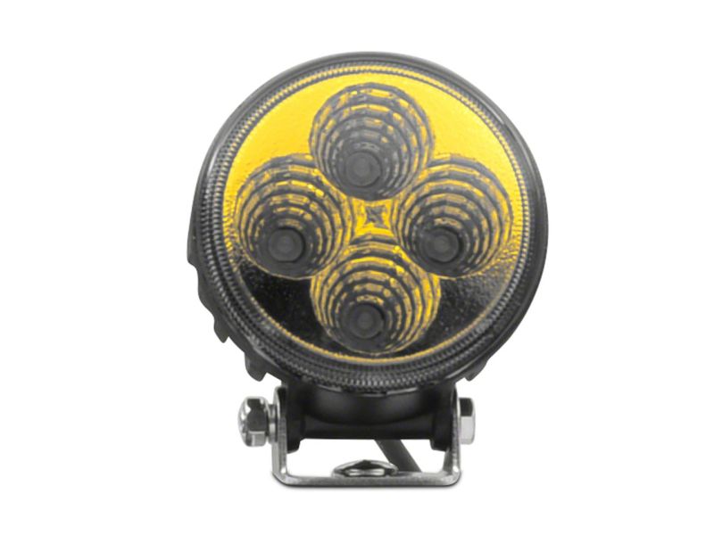 Raxiom Axial 3-In 4-LED Yellow Beam Round Light Flood Beam Universal (Some Adaptation Required)