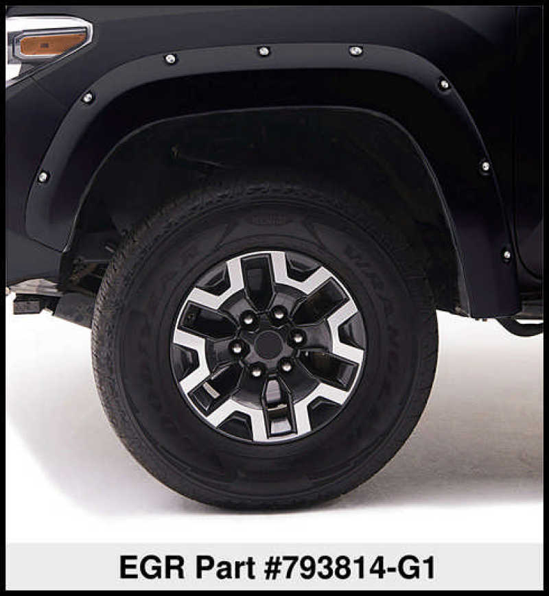 EGR 11-15 Ford Super Duty Bolt-On Look Color Match Fender Flares - Set - Carbon Black