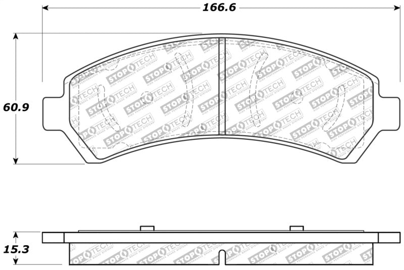 StopTech Sport Brake Pads w/Shims and Hardware - Rear