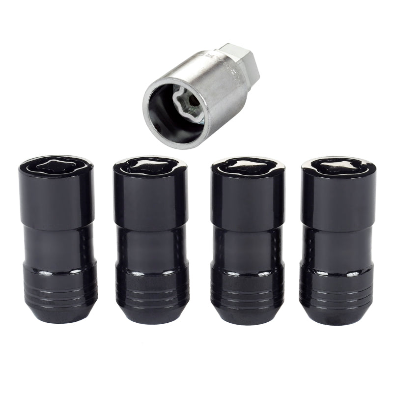 McGard Wheel Lock Nut Set - 4pk. (Cone Seat) M14X1.5 / 21mm & 22mm Dual Hex / 1.965in. L - Black