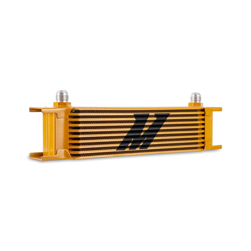 Mishimoto Universal -8AN 10 Row Oil Cooler - Gold