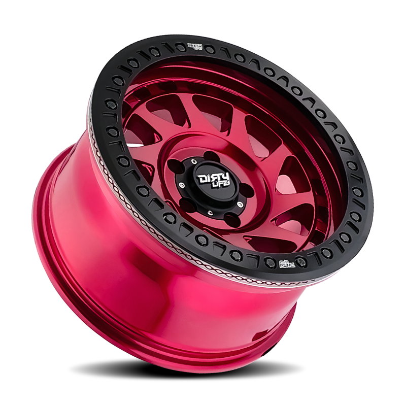 Dirty Life 9313 Enigma Race 17x9 / 6x139.7 BP / -12mm Offset / 106mm Hub Crimson Candy Red Wheel