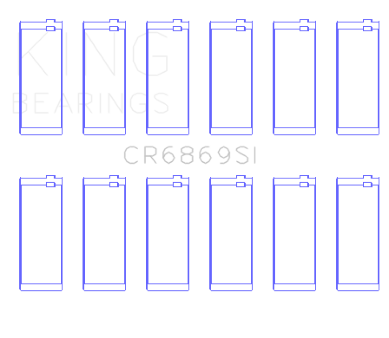 King Jeep AMC 232CI/242CI/248CI I6 (Size .020) Connecting Rod Bearing Set-King Engine Bearings-797 Offroad