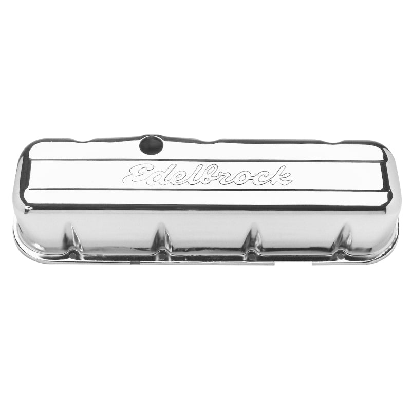 Edelbrock Valve Cover Signature Series Chevrolet 1965 and Later 396-502 V8 Chrome