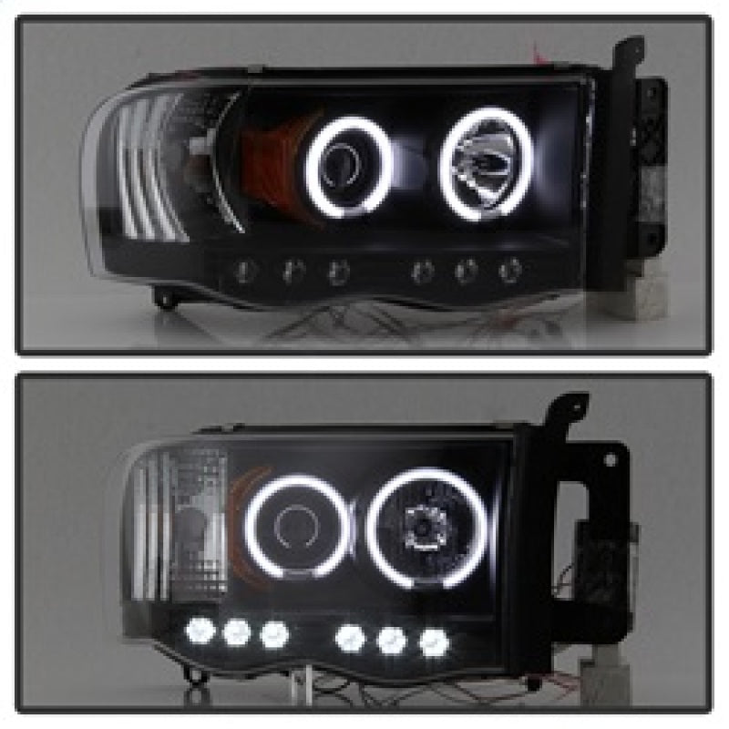 Spyder Dodge Ram 1500 02-05 03-05 Projector Headlights CCFL Halo LED Blk PRO-YD-DR02-CCFL-BK