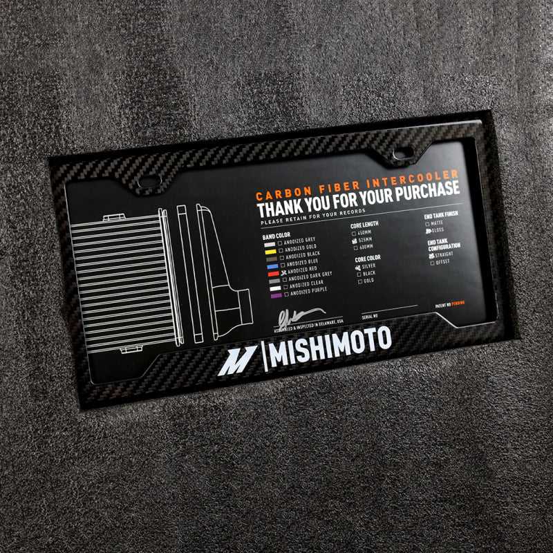 Mishimoto Universal Carbon Fiber Intercooler - Gloss Tanks - 450mm Gold Core - S-Flow - GR V-Band