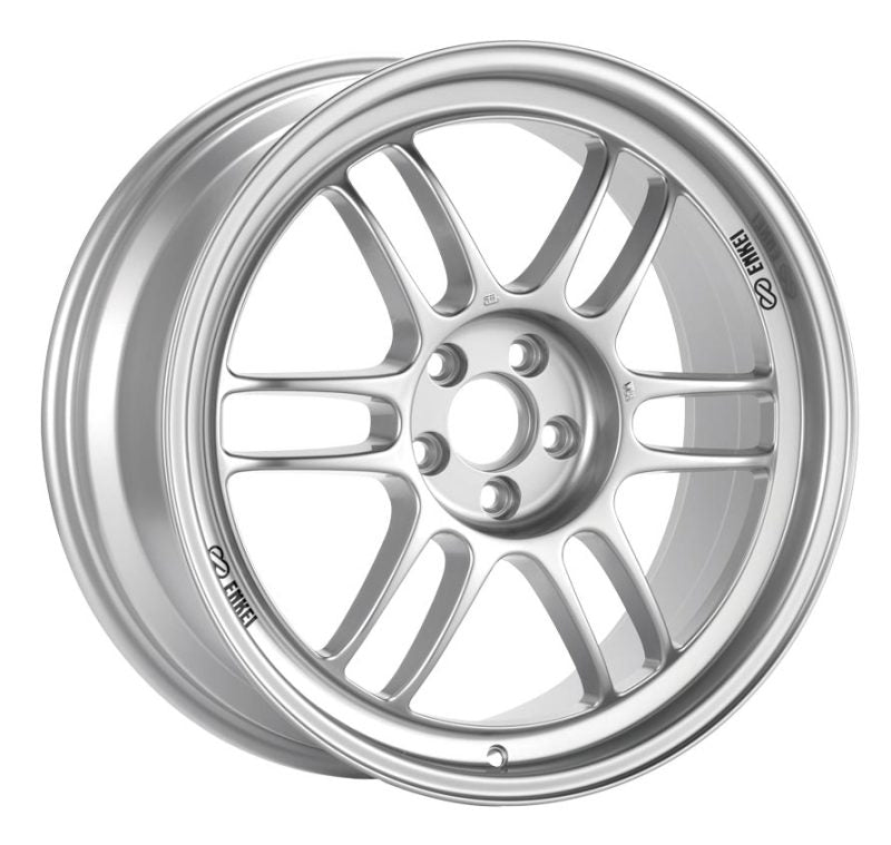 Enkei RPF1 16x8 4x100 38mm Offset 73mm Bore Silver Wheel Miata 4-Lug / 02-06 Mini / Honda 4-Lug