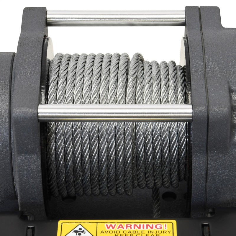 Superwinch 2500 LBS 12V DC 3/16in x 40ft Steel Rope Terra 2500 Winch - Gray Wrinkle