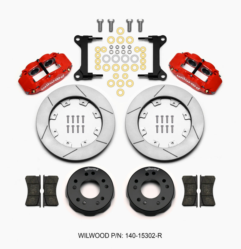 Wilwood Narrow Superlite 6R Front Kit 12.19in Drilled Red 63-87 C10 w/ Wilwood Pro Spindles