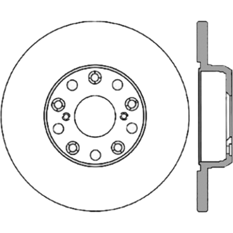 StopTech Power Slot 01-05 Lexus IS300 Rear Left Slotted Cryo Rotor