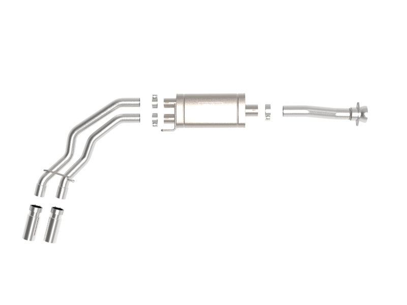 aFe Rebel 3in 409 SS Cat-Back Exhaust 2021 Ford F-150 V6 2.7L/3.5L (tt)/V8 5.0L w/ Polished Tips