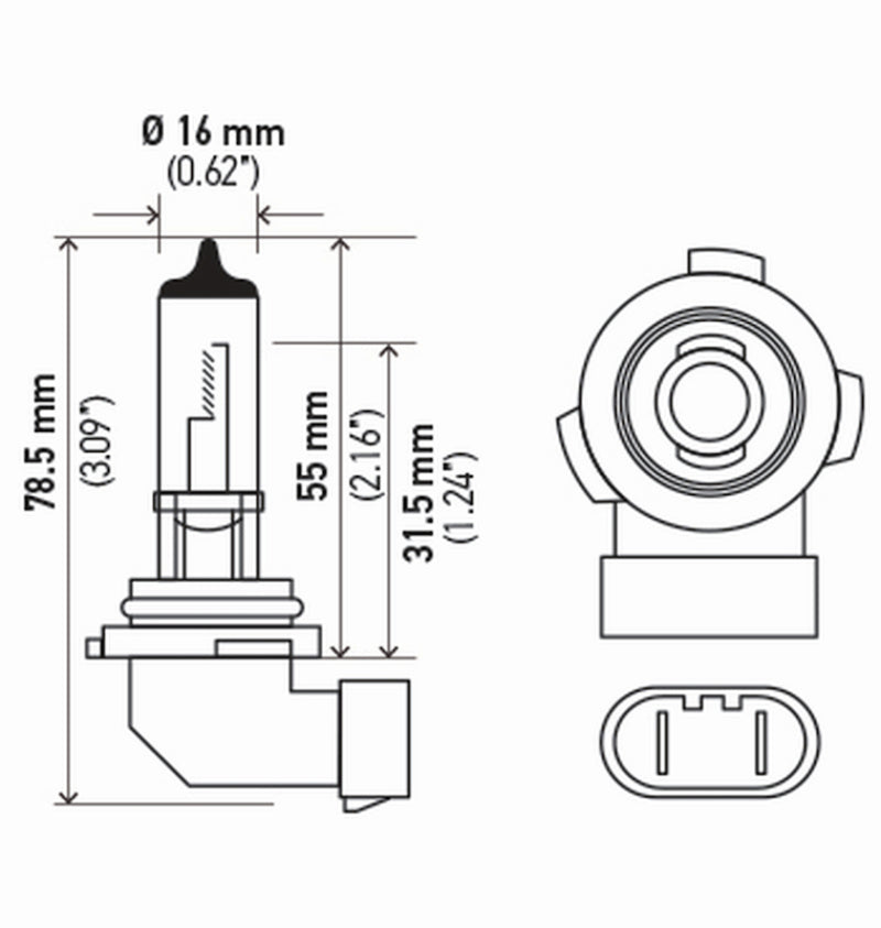 Hella Bulb H10/9145 12V 45W Py20D T4 Sb