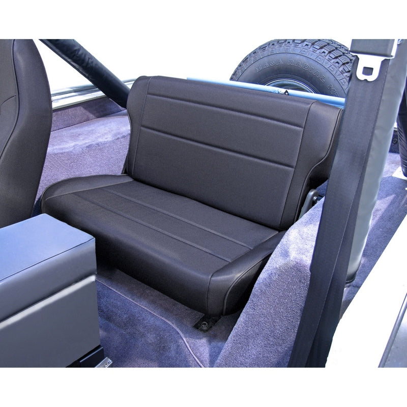 Rugged Ridge Fold&Tumble Rear Seat Black Denim 76-95 Jeep CJ / Jeep Wrangler-Rugged Ridge-797 Offroad