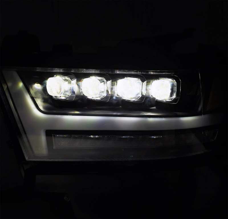 AlphaRex 19-20 Ram 1500HD NOVA LED Proj Headlights Plank Style Chrome w/Activ Light/Seq Signal/DRL