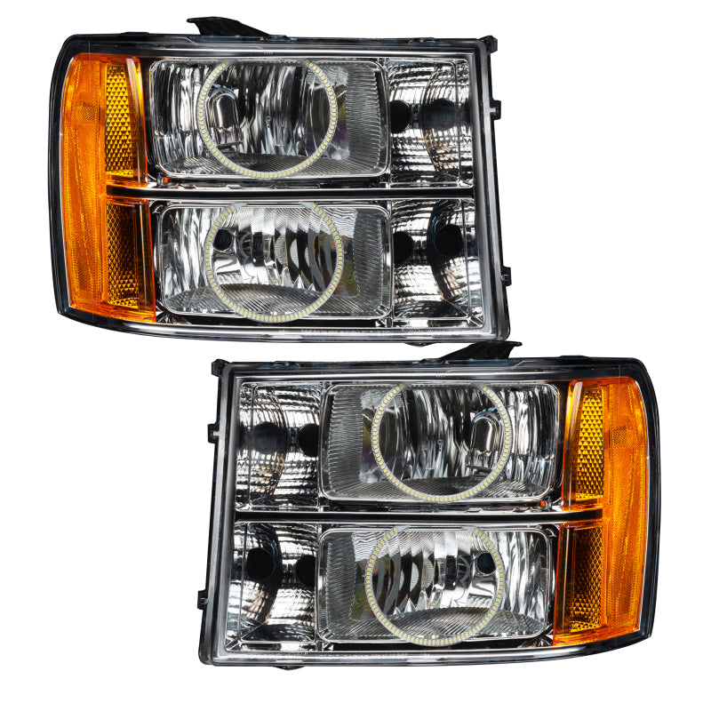 Oracle Lighting 07-13 GMC Sierra Pre-Assembled LED Halo Headlights - (Round Ring Design) -UV/Purple