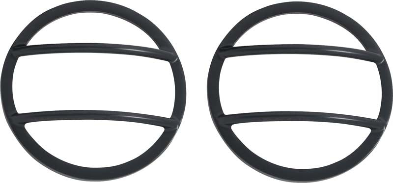 Kentrol 07-18 Jeep Wrangler JK Fog Light Cover Pair - Powdercoat Black