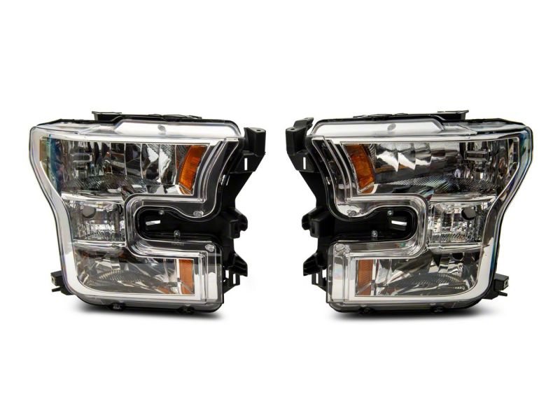 Raxiom 15-17 Ford F-150 Axial OEM Style Rep Headlights- Chrome Housing (Clear Lens)