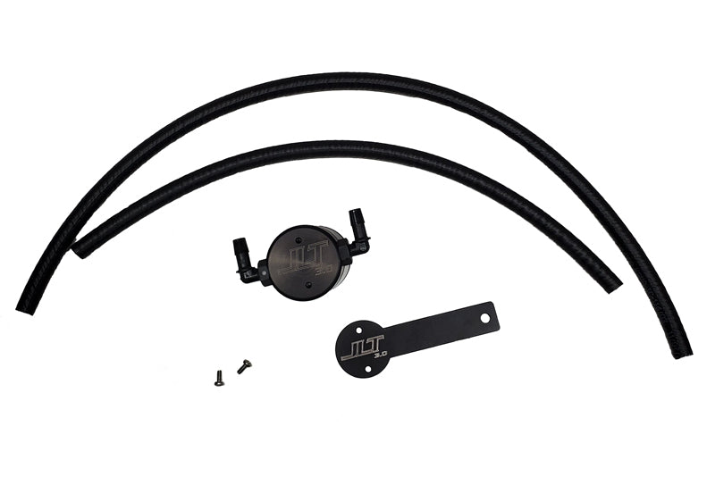 J&amp;L 16-23 Nissan Titan 5.6L Passenger Side Oil Separator 3.0 - Black Anodized