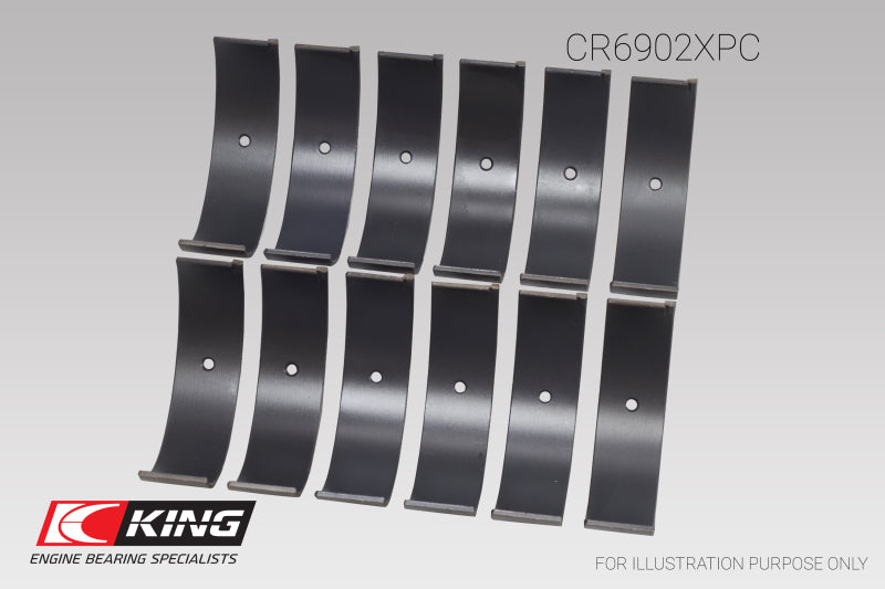 King Nissan VQ35HR/VQ37VHR/VR30DTT (Size +.026) pMaxKote Rod Bearing Set-King Engine Bearings-797 Offroad