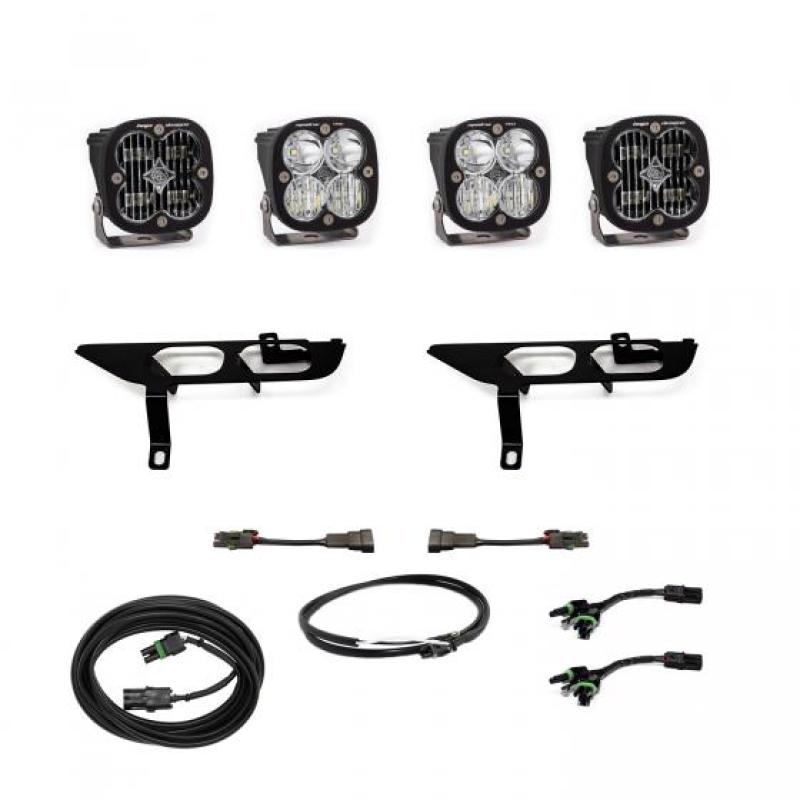 Baja Designs 2021+ Ford F150 Fog Pocket Kit SAE Clear Squadron Sport DC with Upfitter-Baja Designs-797 Offroad