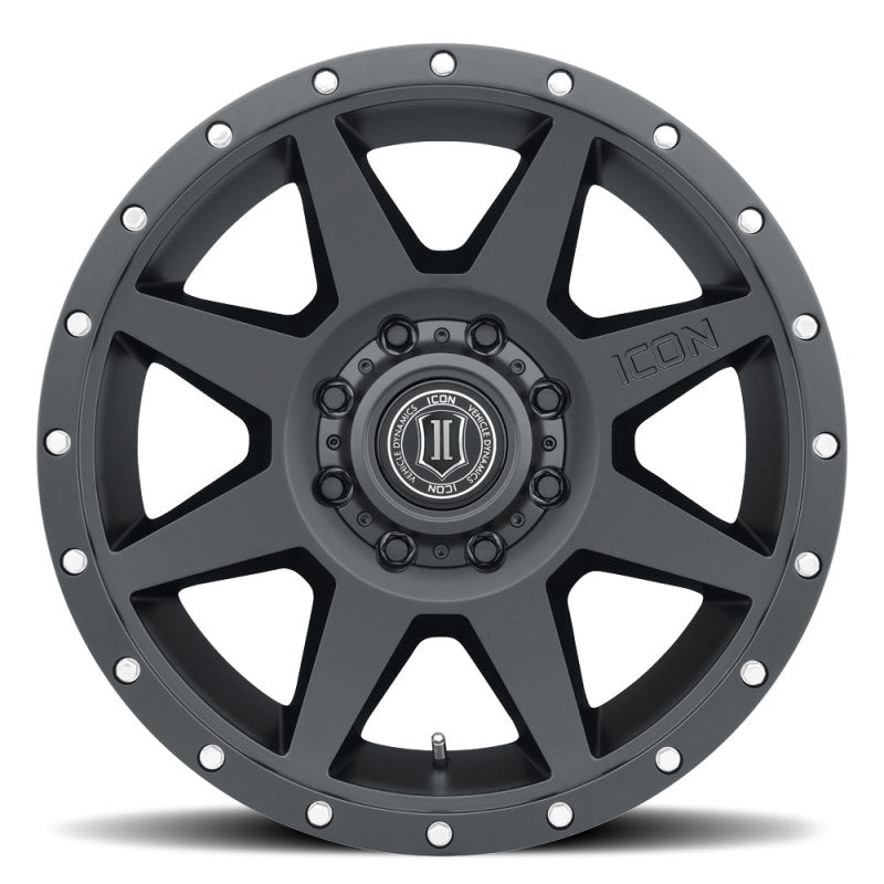 ICON Rebound 20x9 8x6.5 12mm Offset 5.5in BS 121.40mm Bore Satin Black Wheel