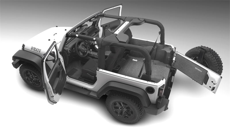 BedRug 18-23 Jeep JL 4 Door 6pc Rear Cargo Kit (w/ Gap Hider)